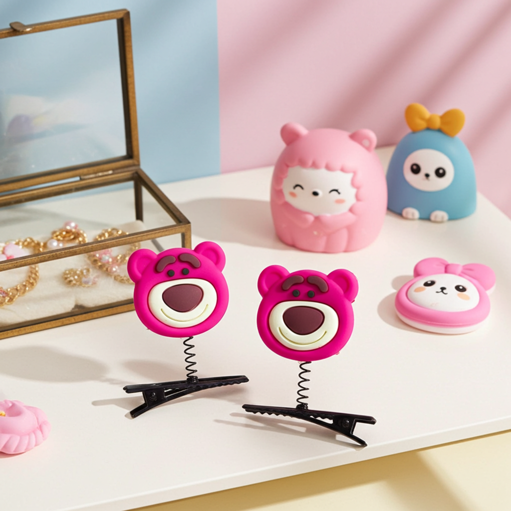 Bear Spring Hair Pins