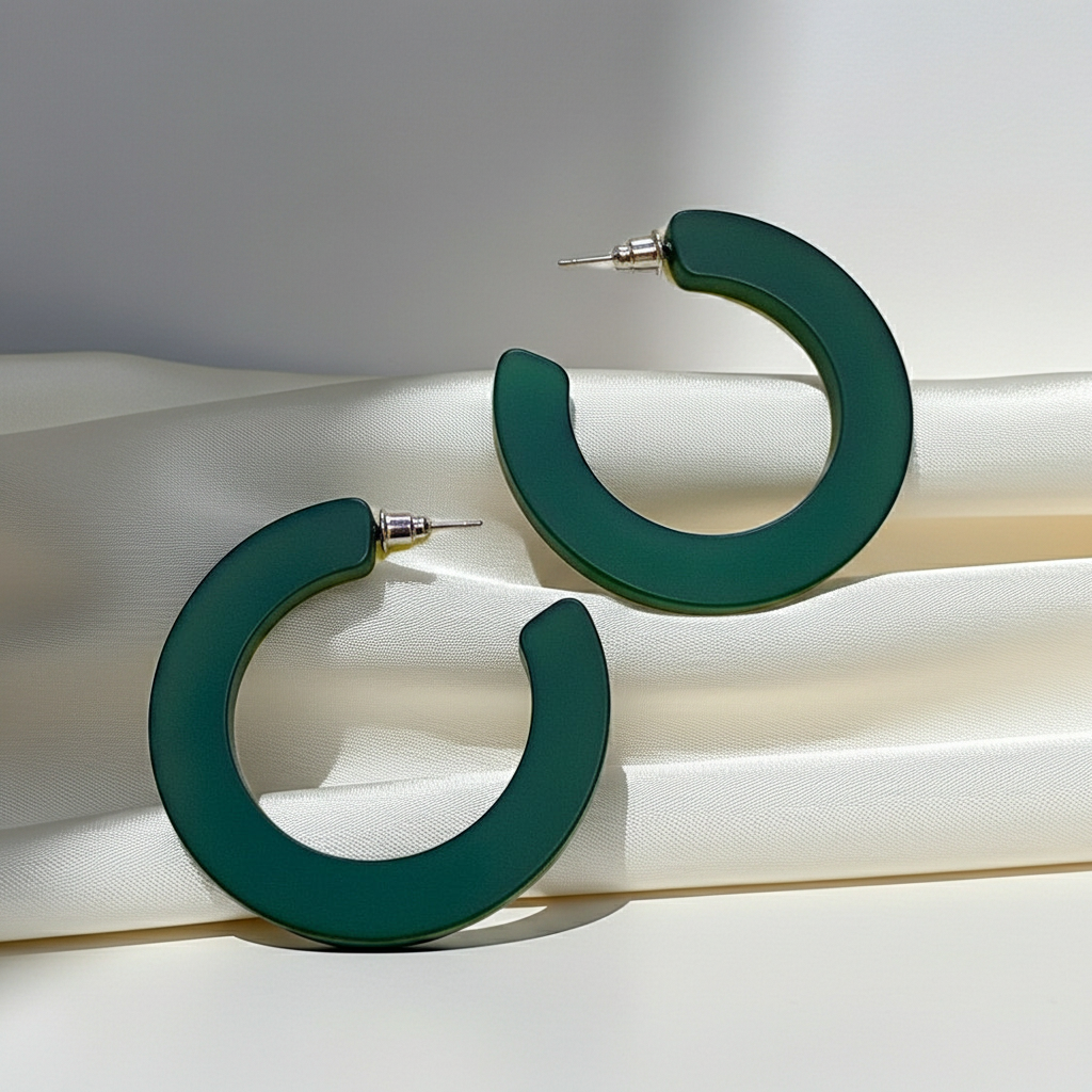 Chunky Open Hoop Earrings