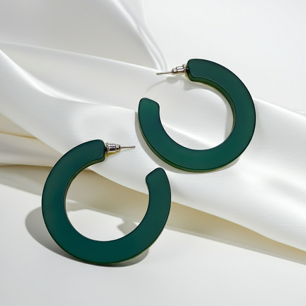 Chunky Open Hoop Earrings