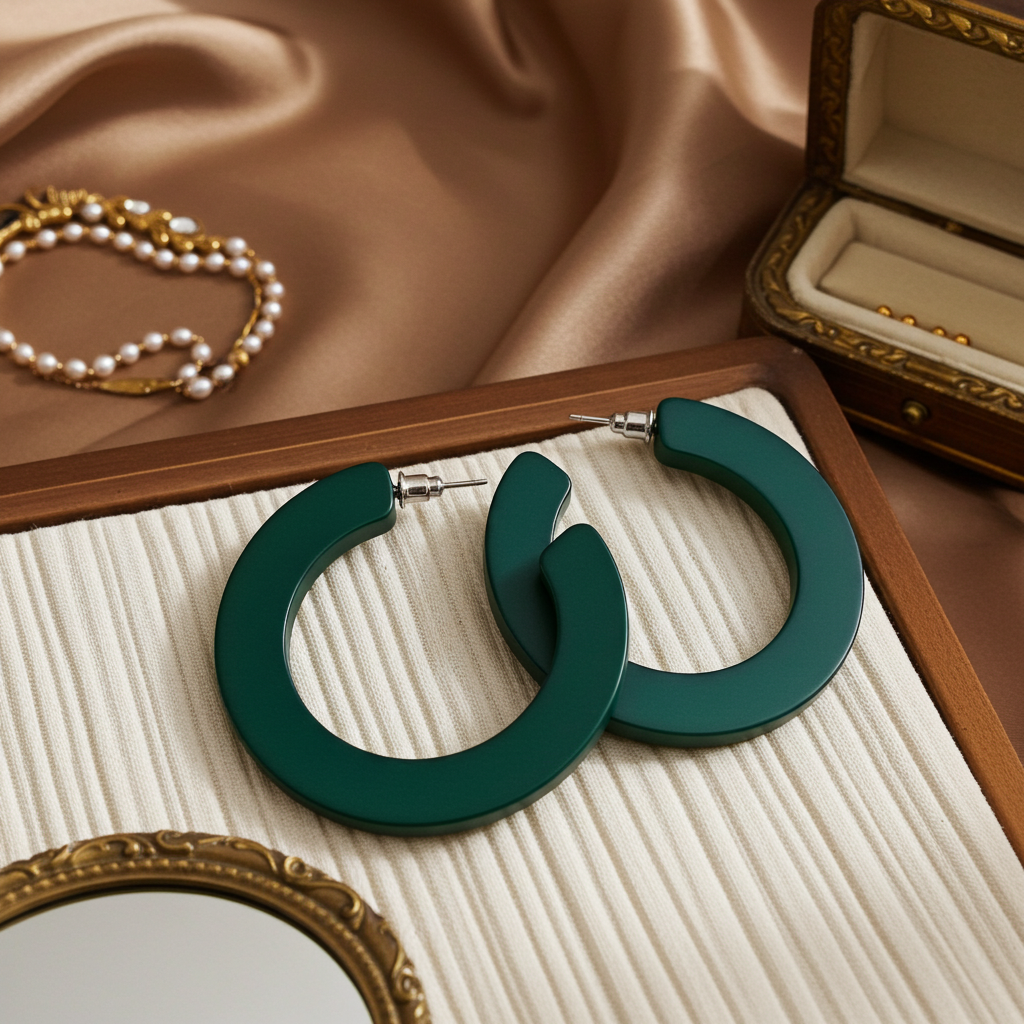 Chunky Open Hoop Earrings