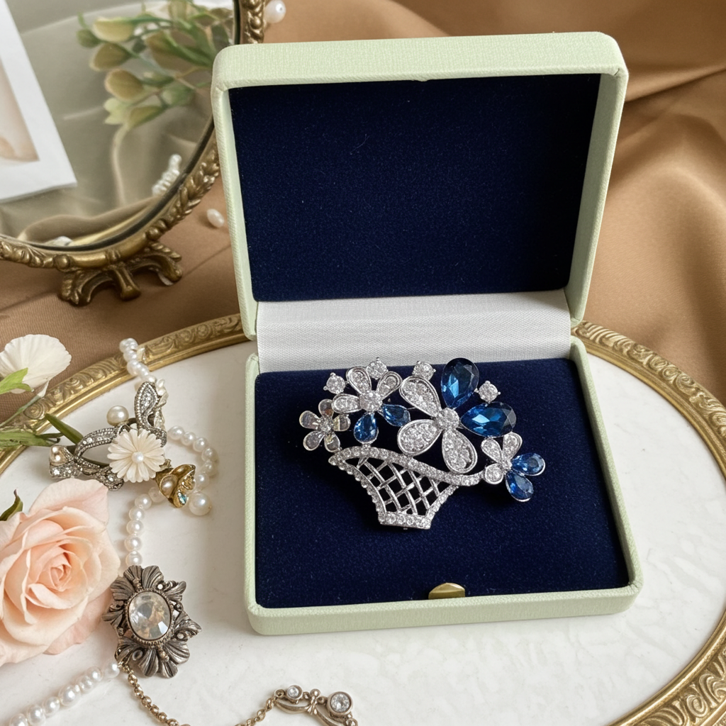 Flower Basket Brooch