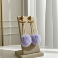 Fur Dangle Earrings