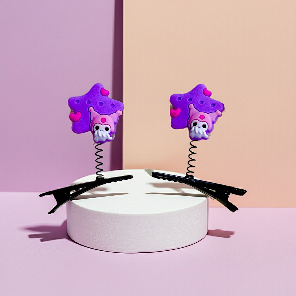 Kuromi Spring Hair Pins