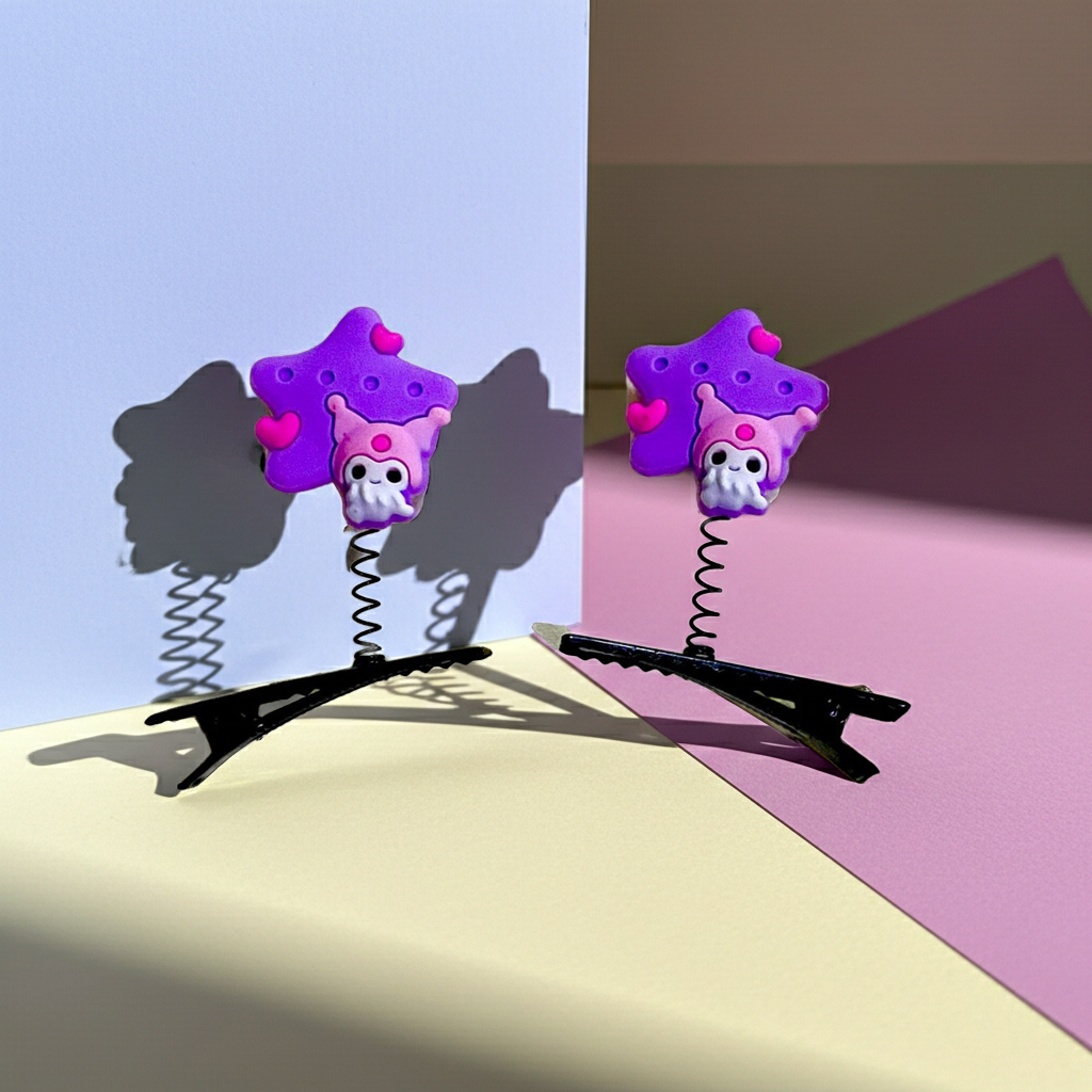 Kuromi Spring Hair Pins
