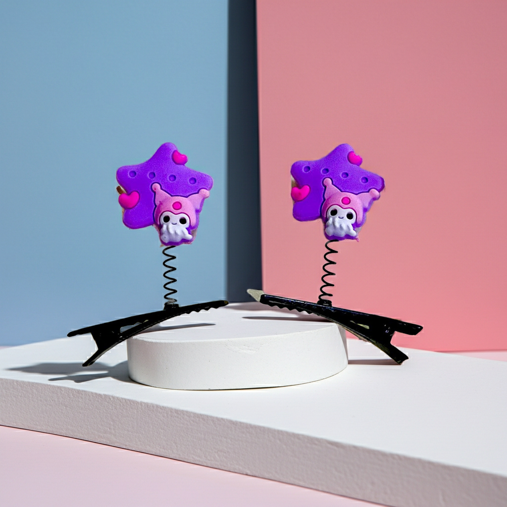 Kuromi Spring Hair Pins