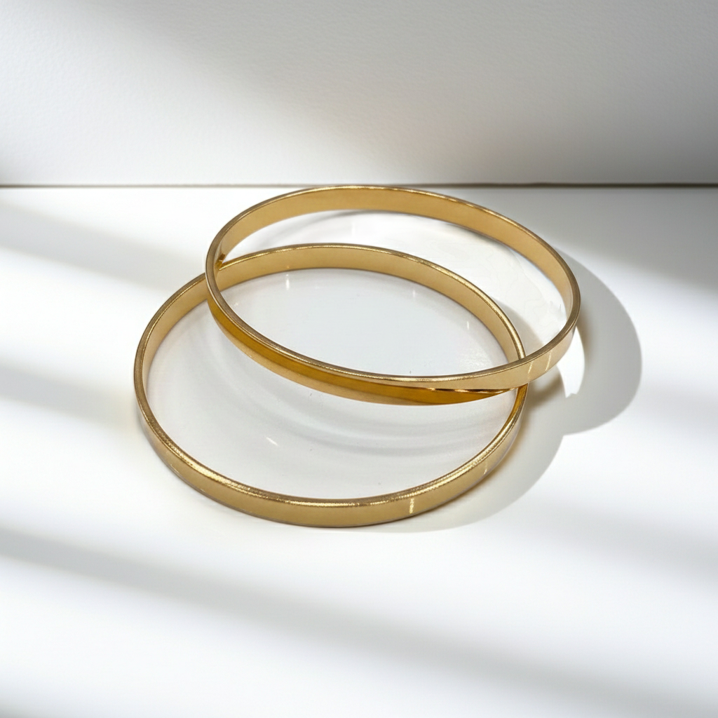 Minimalist Gold Bangles (Premium Quality)