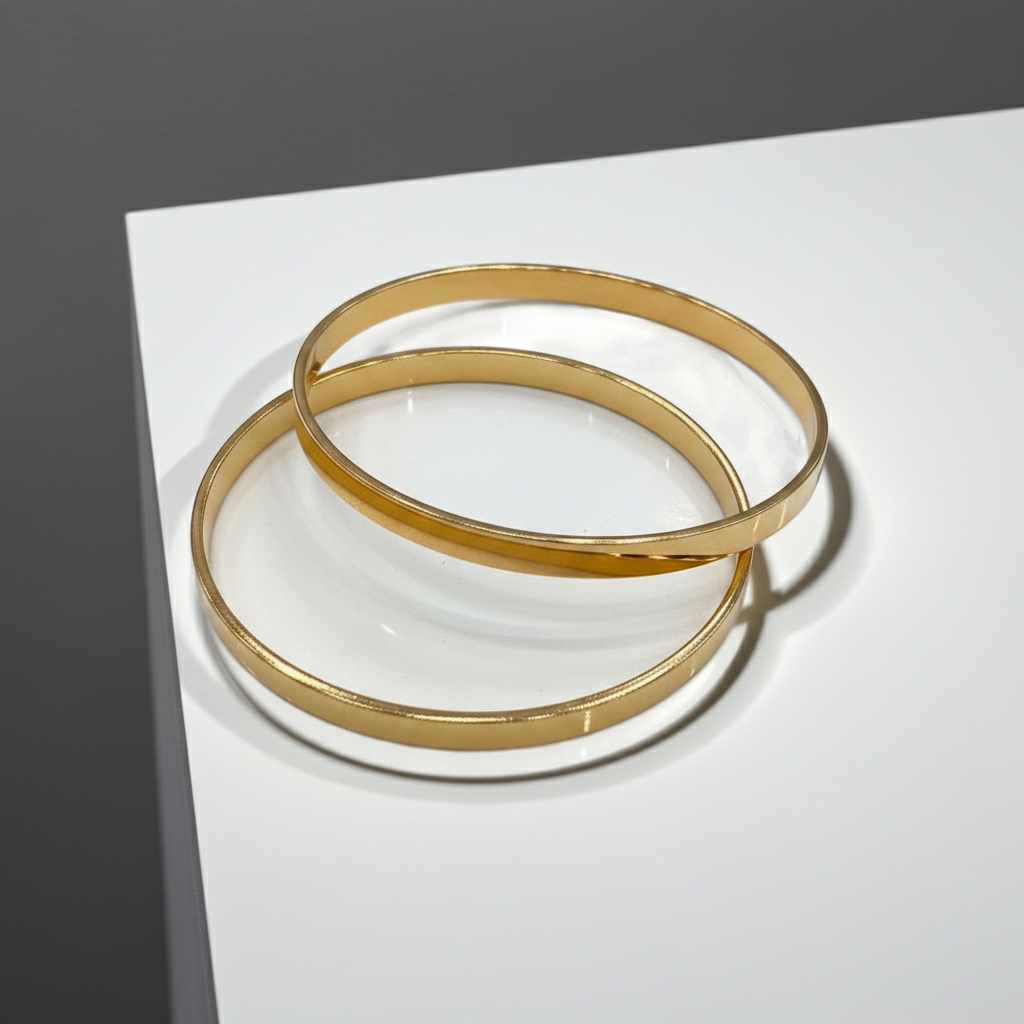 Minimalist Gold Bangles (Premium Quality)