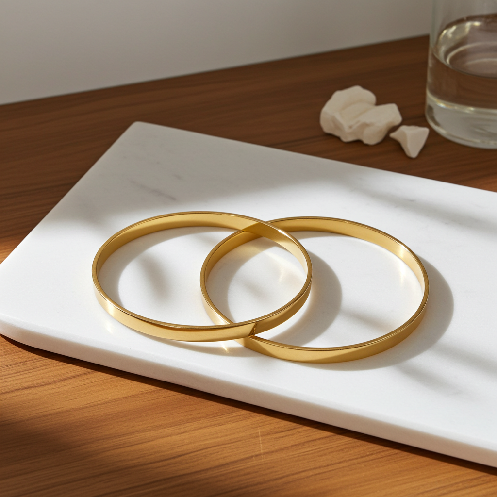 Minimalist Gold Bangles (Premium Quality)
