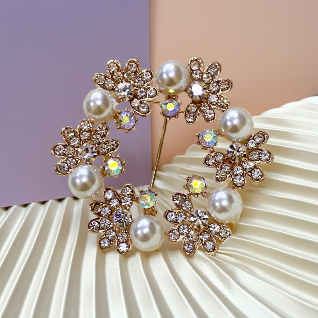 Pearl Wreath Brooch