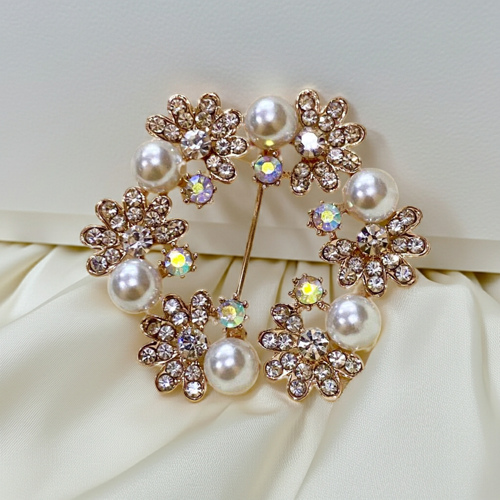 Pearl Wreath Brooch