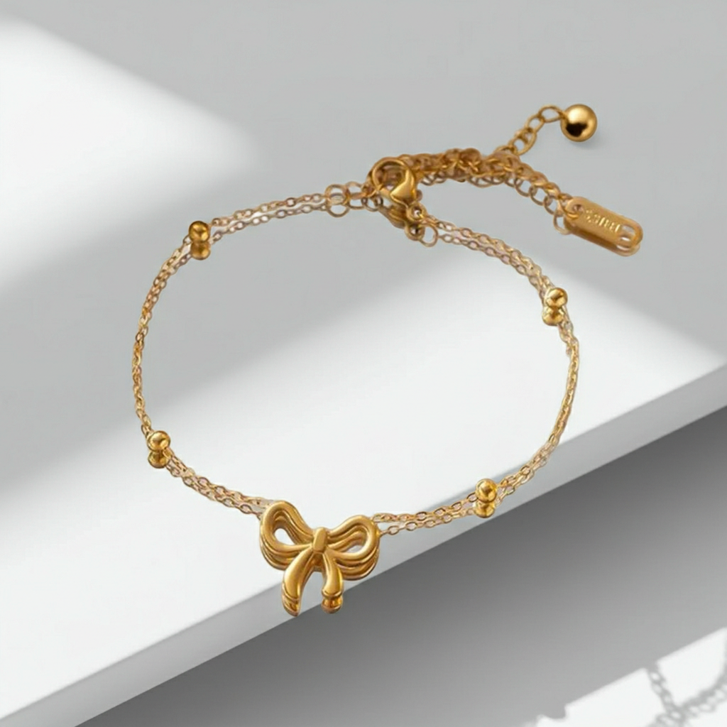 Stainless Steel Bow Bracelet