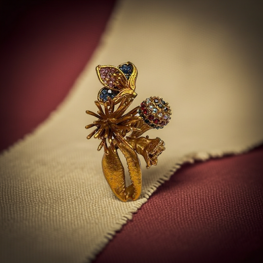 Turkish Style Floral Cocktail Ring