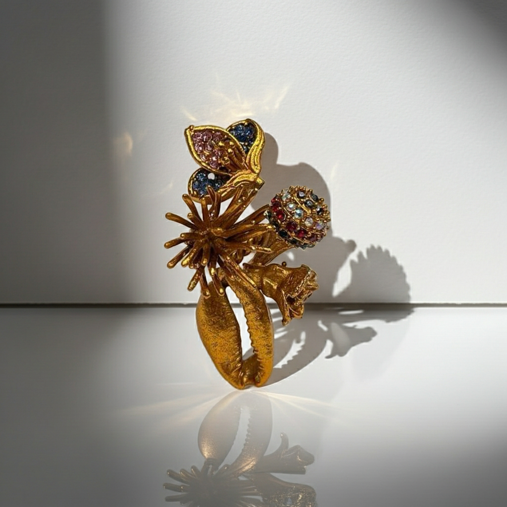 Turkish Style Floral Cocktail Ring