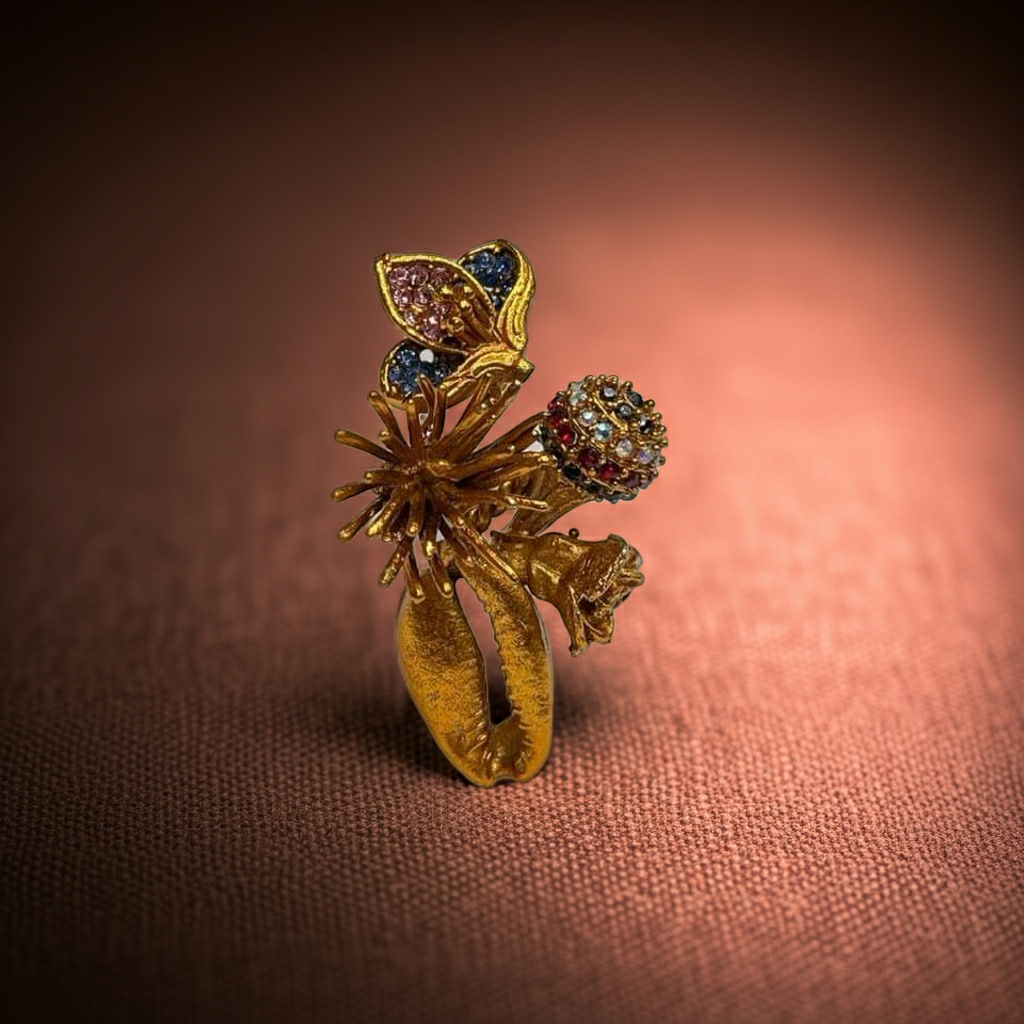 Turkish Style Floral Cocktail Ring