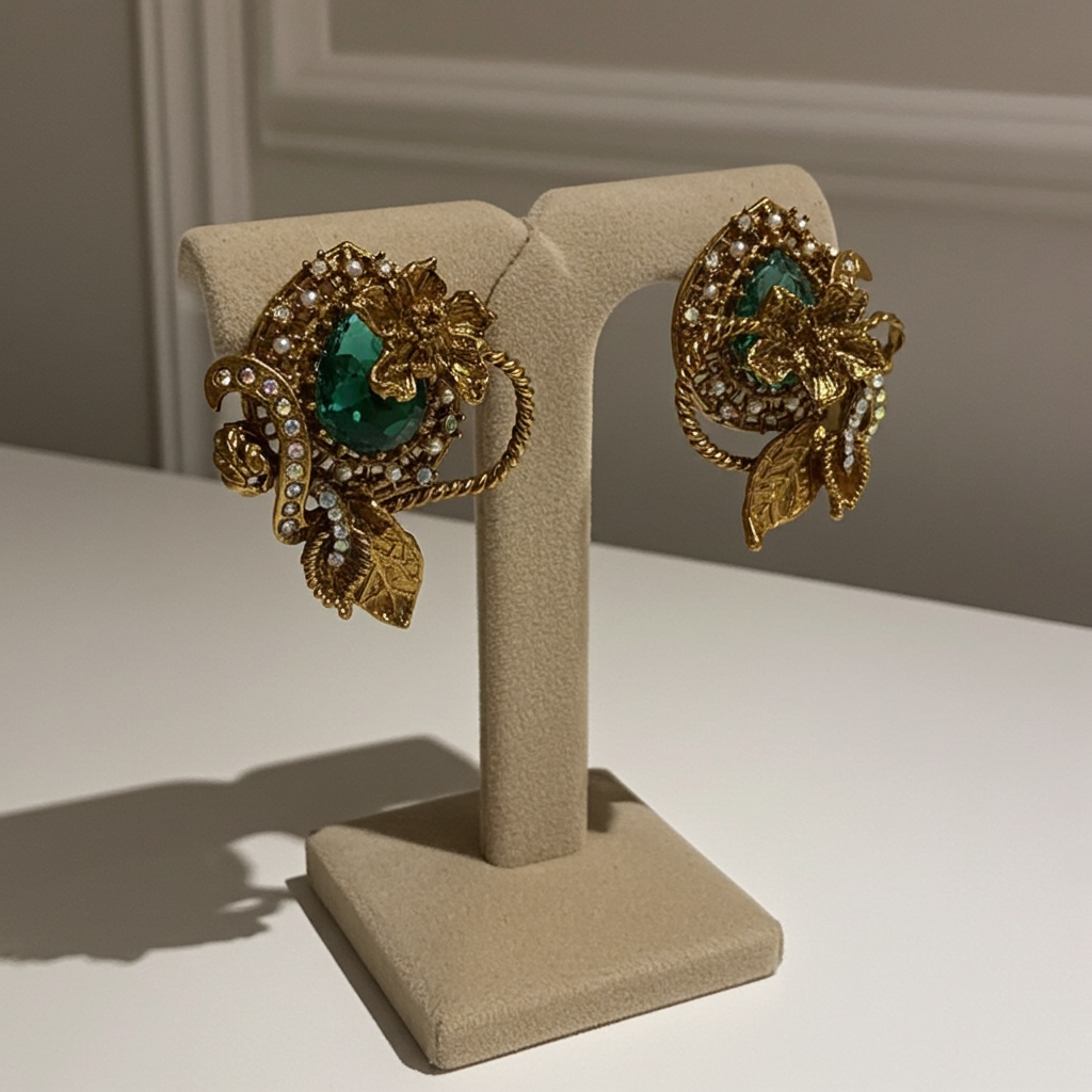 Vintage Turkish Floral Earrings
