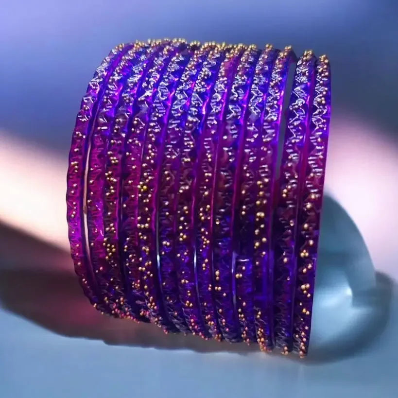 Purple Raindrop Bangles Dreamy Designs