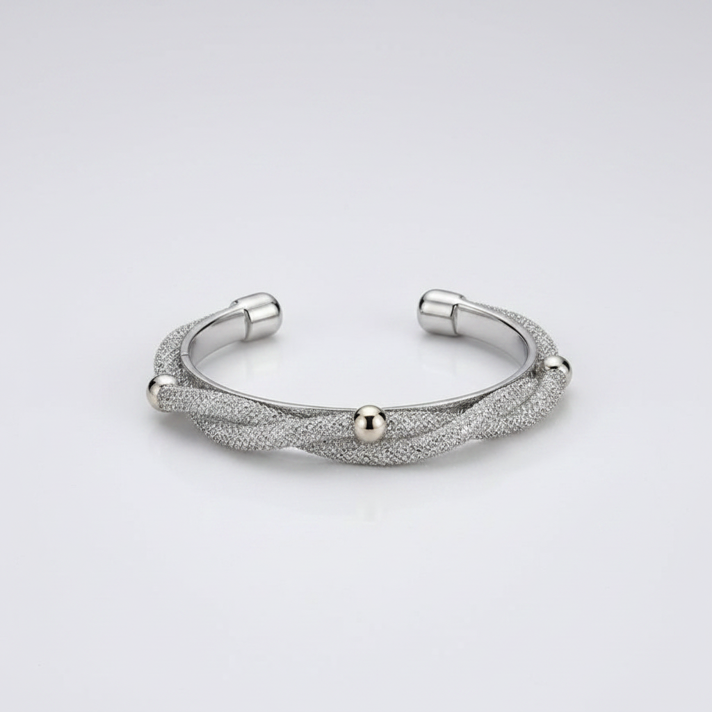 Silver Zircon Handcuff