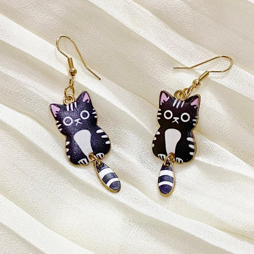 Black Kitty Earrings Dreamy Designs