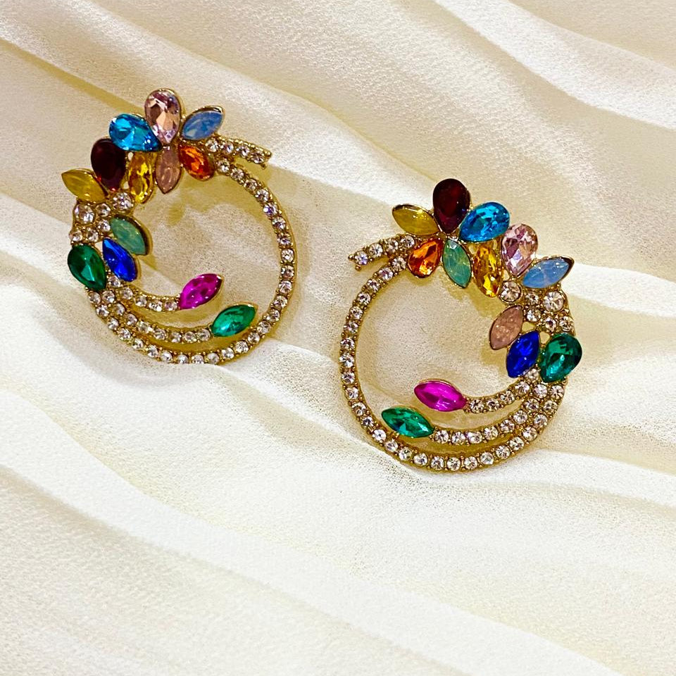 Multi Coloured Floral Earring Dreamy Designs