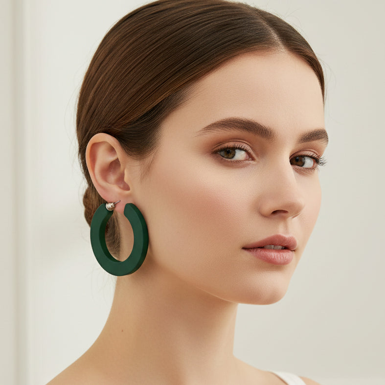 Chunky Open Hoop Earrings Dreamy Designs
