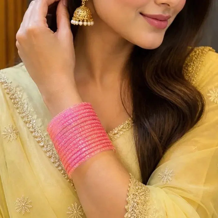 Pink Raindrop Bangles Dreamy Designs