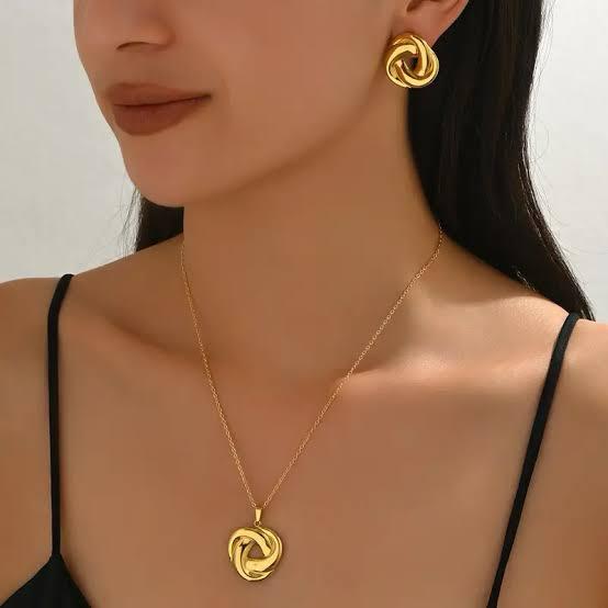Stainless Steel Woven Necklace Set Dreamy Designs