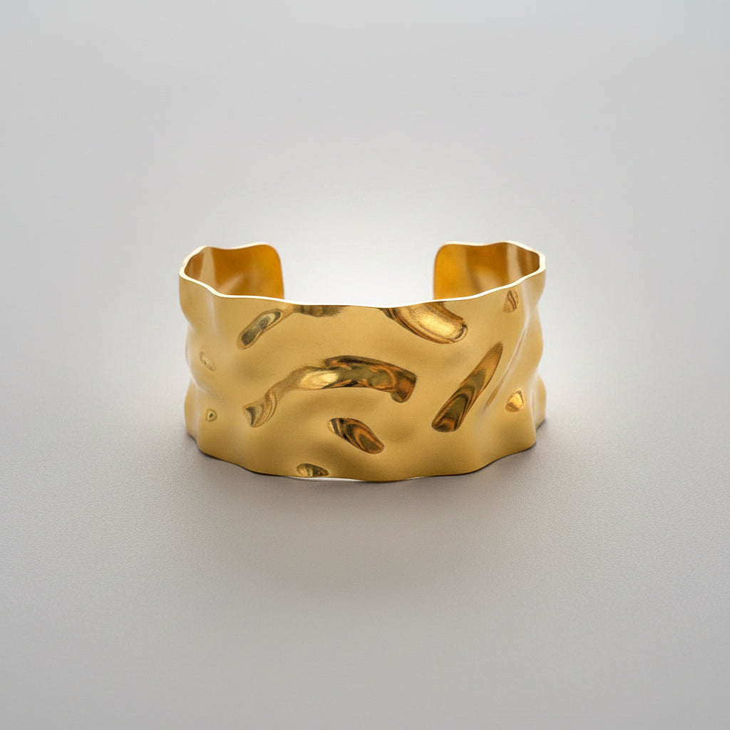 Stainless Steel Hammered Handcuff