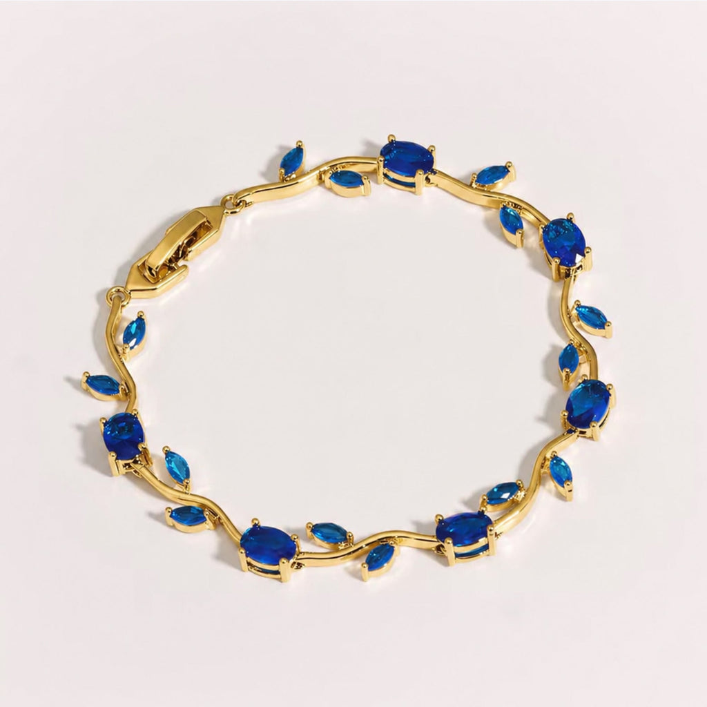 Blue Gold Tulip Bracelet