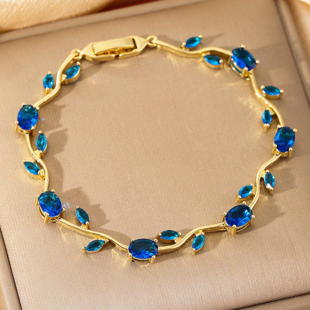 Blue Gold Tulip Bracelet
